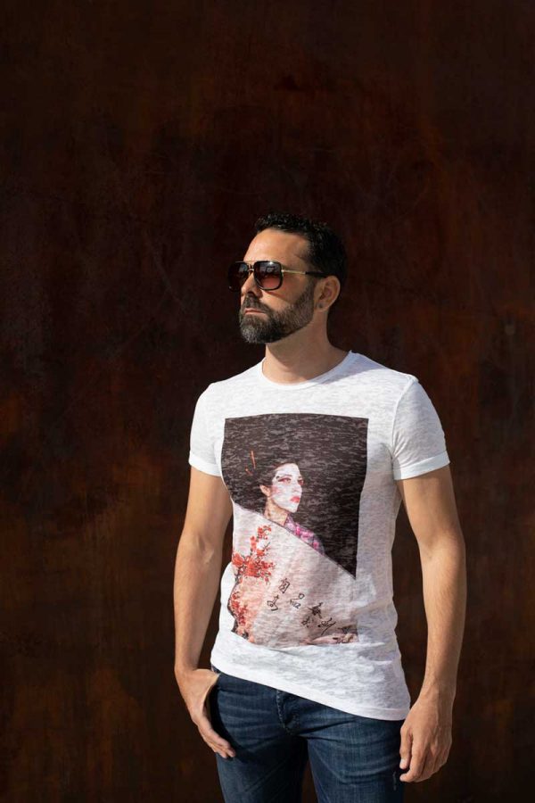 Camiseta Geisha street style, Maldaz Collection